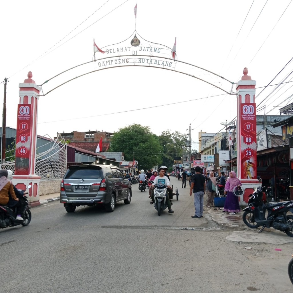 Pintu Gerbang Menuju Pusat Kegiatan Di Gampong Kuta Blang